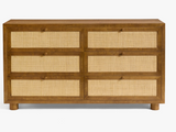 Natural Wood  6-Drawer Dresser