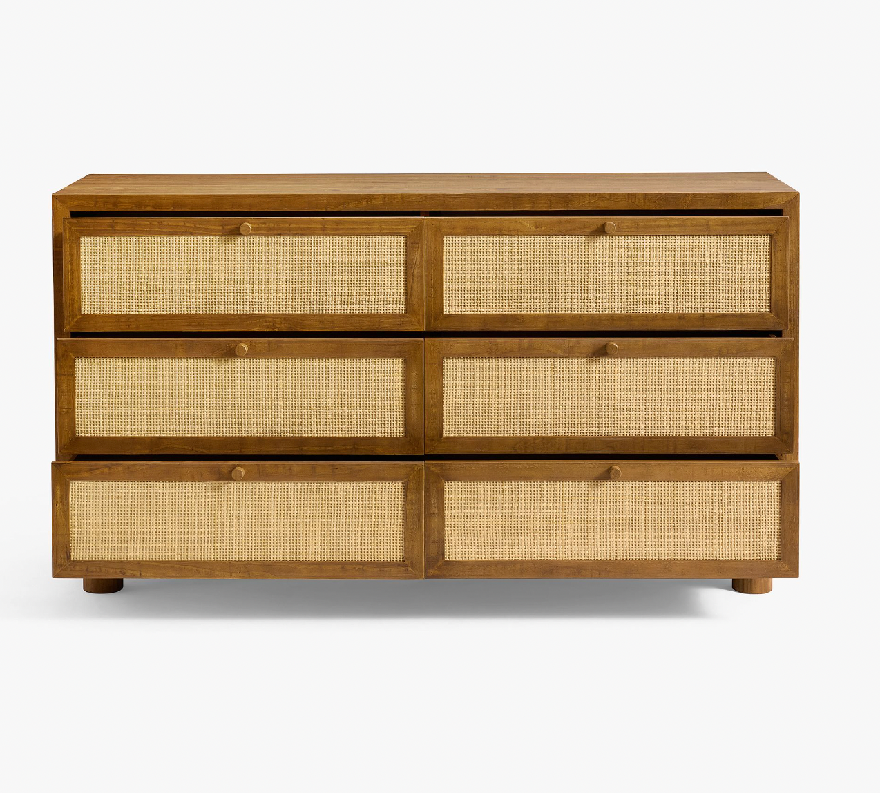 Natural Wood  6-Drawer Dresser