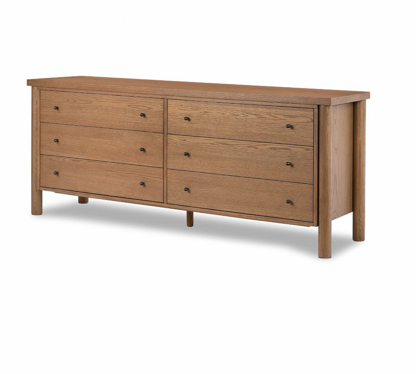 Natural Wood 6-Drawer Dresser