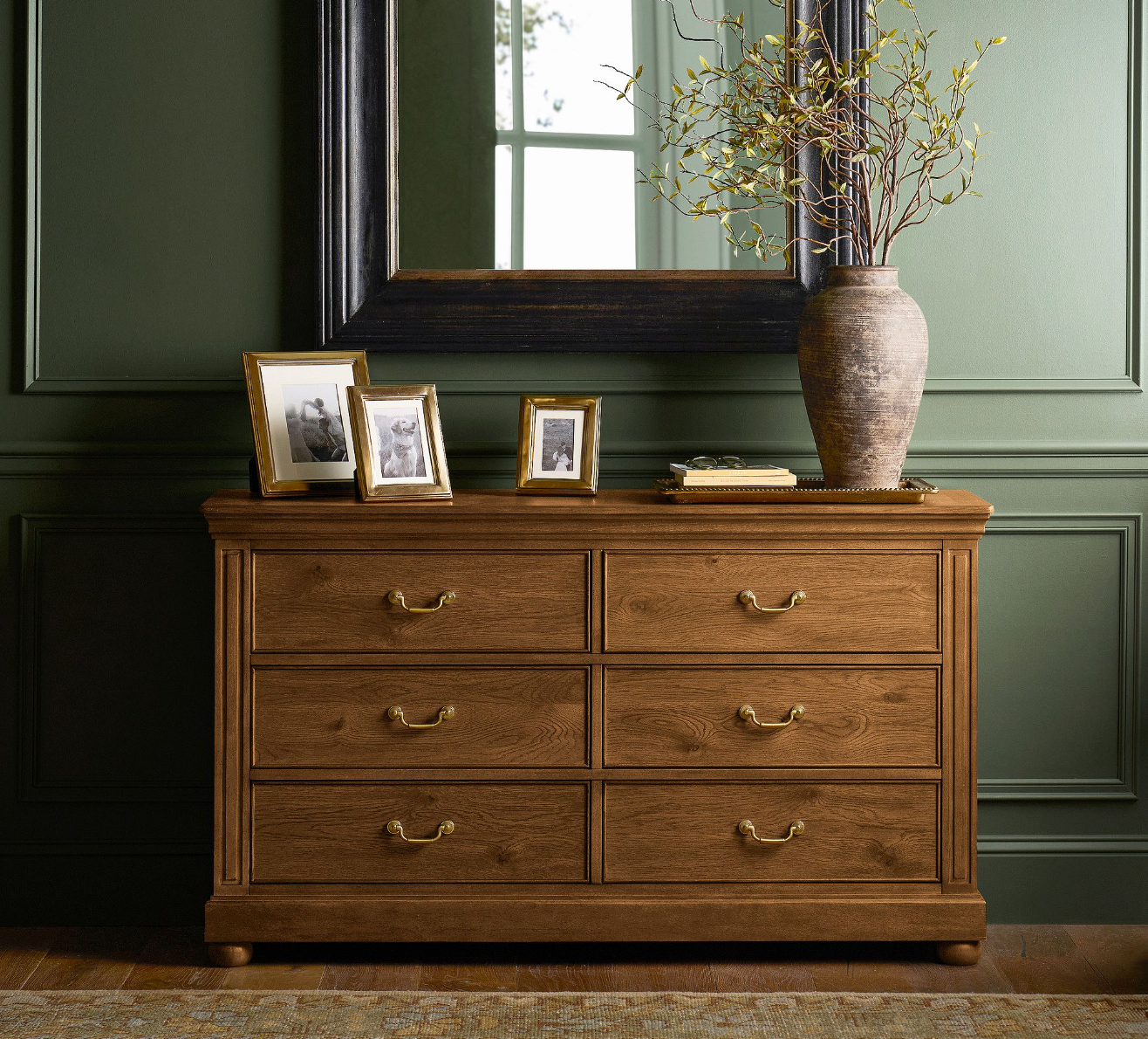 Classic Wooden 6-Drawer Dresser