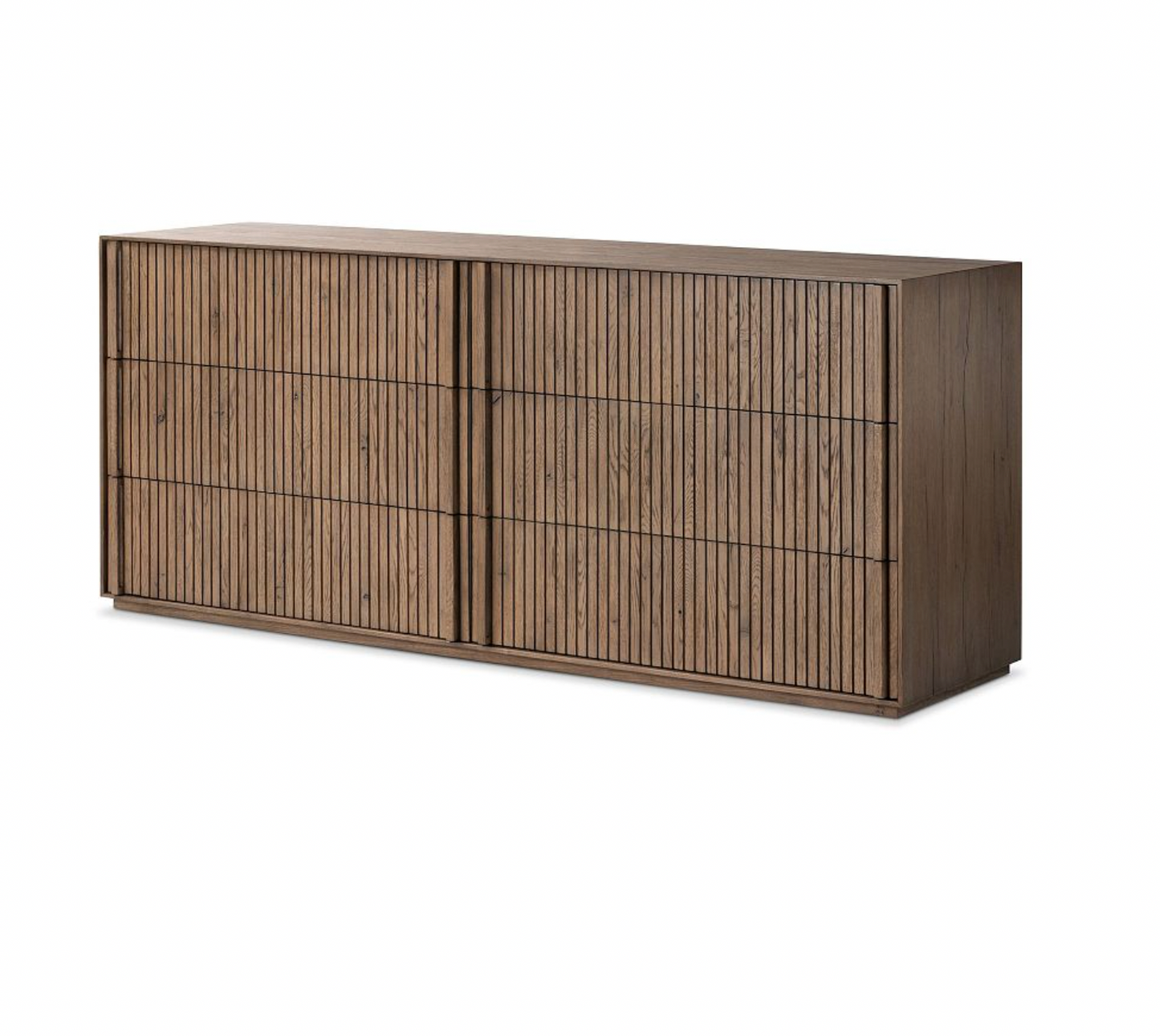 Modern Fluted Wooden Sideboard Cabinet