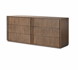 Modern Fluted Wooden Sideboard Cabinet