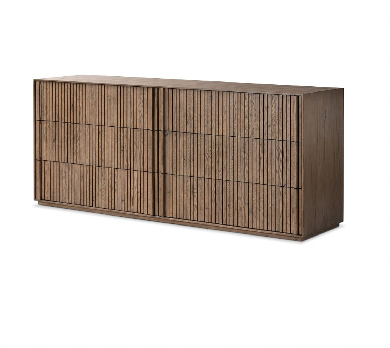 Modern Fluted Wooden Sideboard Cabinet
