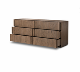 Modern Fluted Wooden Sideboard Cabinet