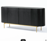 Modern Black Sideboard Cabinet with Gold Legs