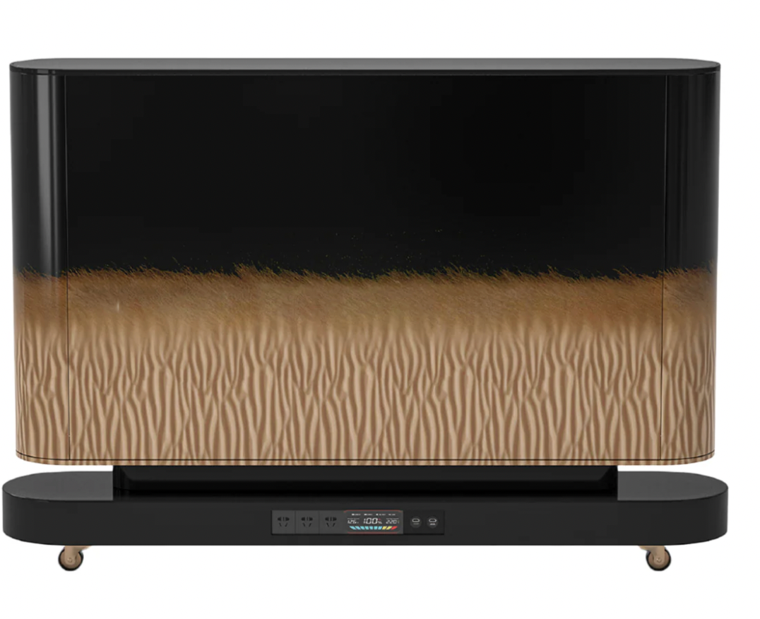 Modern Black Gold Media Console