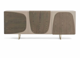 Modern Geometric Wooden TV Console