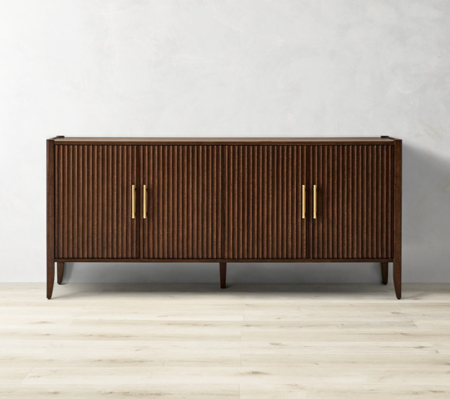 Fluted Wooden Sideboard Cabinet
