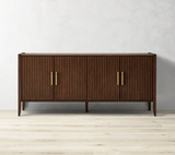 Fluted Wooden Sideboard Cabinet