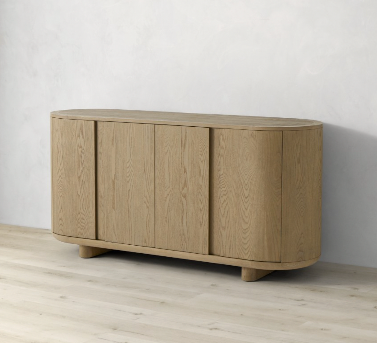 Modern Oak Wood Sideboard Cabinet