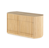 Fluted Wood Sideboard Cabinet