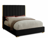 Noir Panel Upholstered Bed