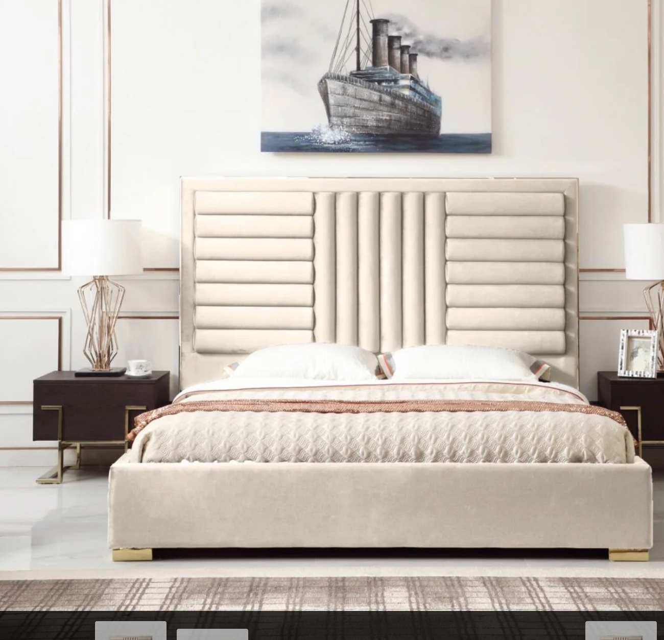 Symmetry Luxe Upholstered Bed