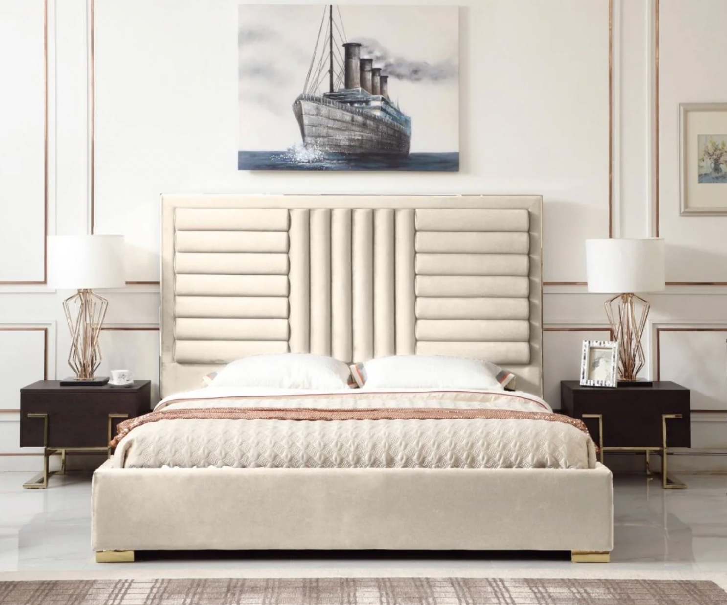 Symmetry Luxe Upholstered Bed