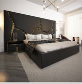 Obsidian Luxe Panel Bed