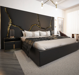 Obsidian Luxe Panel Bed