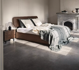 Element bed, bed-mounted headboard, with slats,