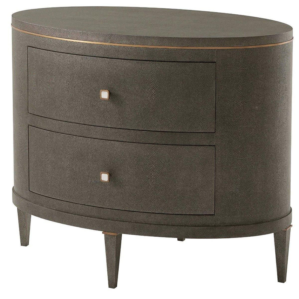 Eli Bed -side Table - Tempest & Brushed Brass