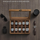 Glass Lid Watch Box