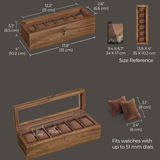 Glass Lid Watch Box