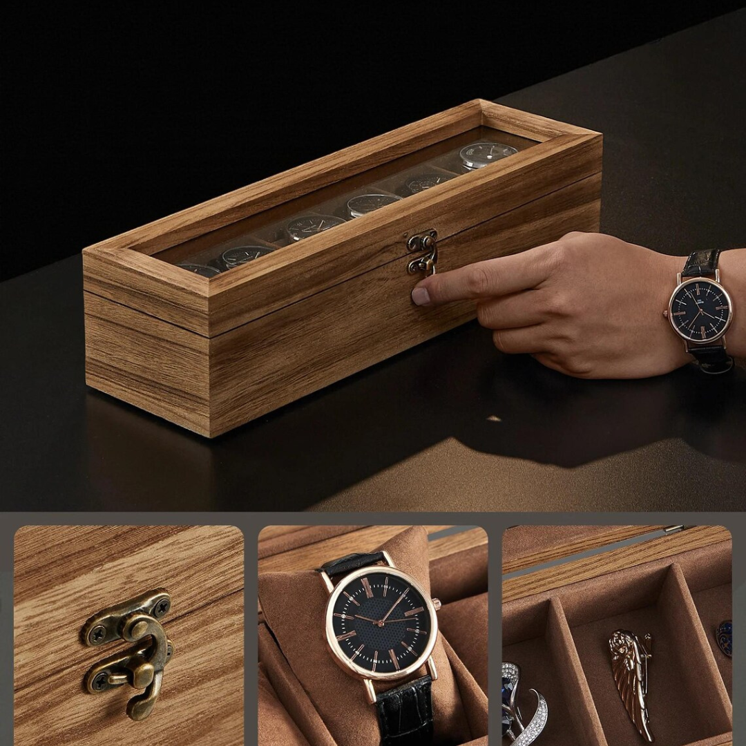 Glass Lid Watch Box