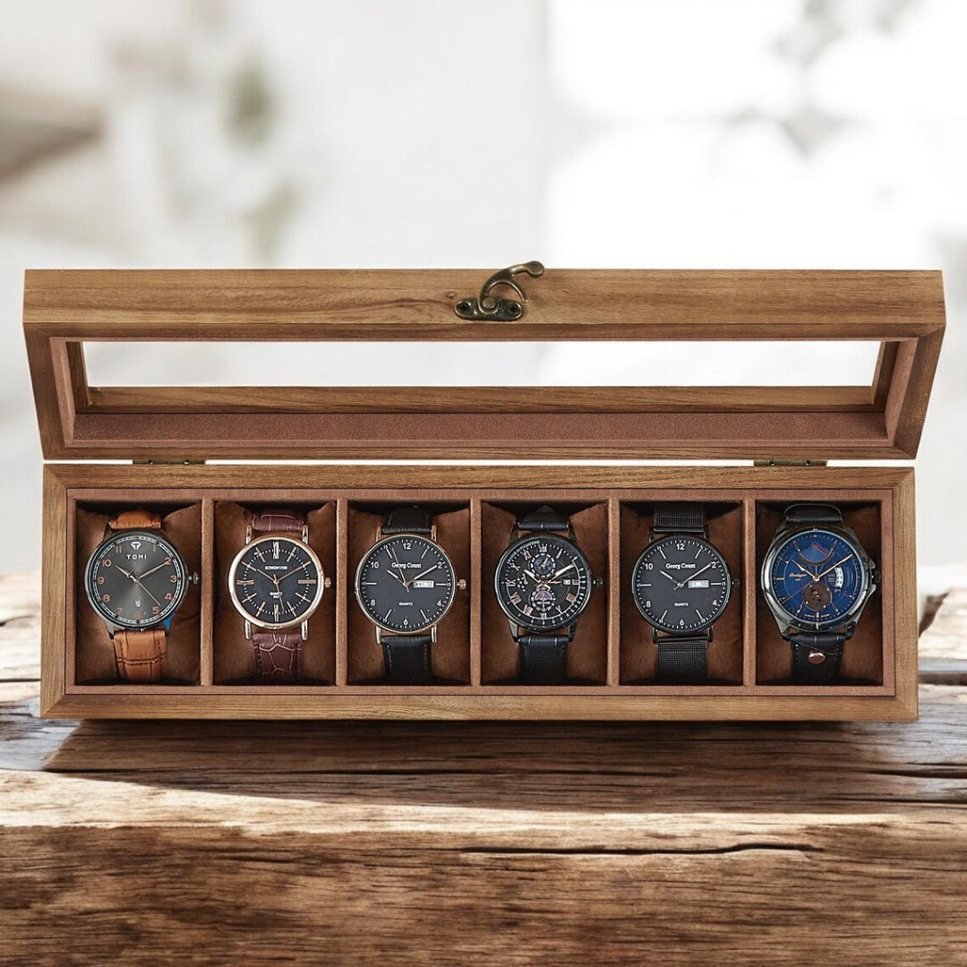 Glass Lid Watch Box