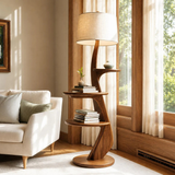 Teak Wood Floor Lamp