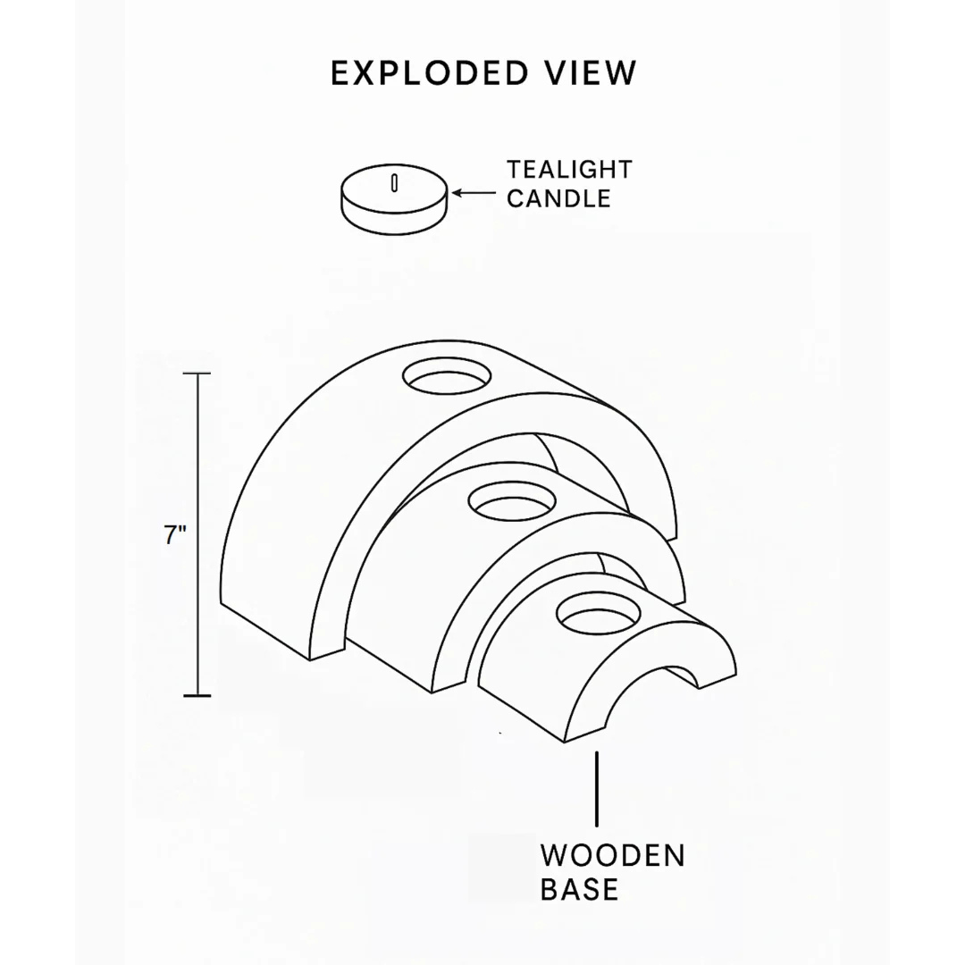 Aurora Wooden Tealight Set