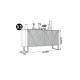 Italian style light luxury storage shoe cabinet