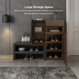 Fero Walnut Corner Shoe Storage