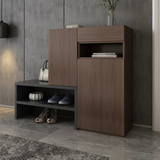Fero Walnut Corner Shoe Storage
