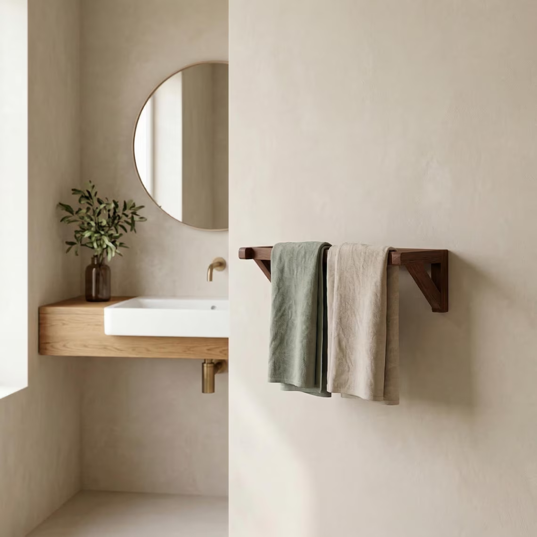 Solid Wood Towel Rack