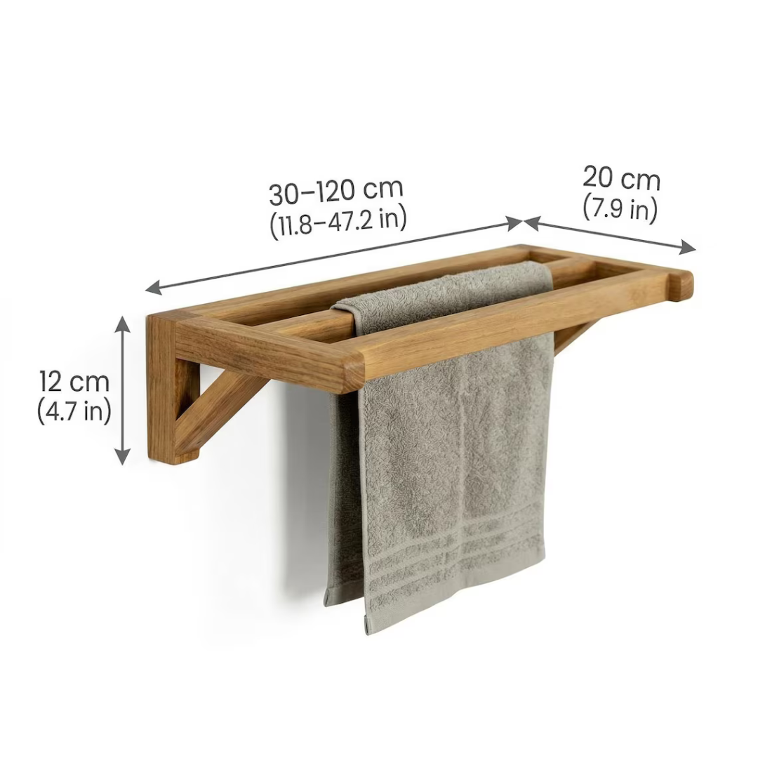 Solid Wood Towel Rack