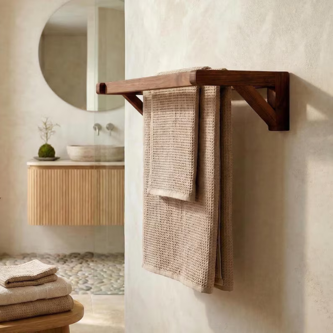 Solid Wood Towel Rack