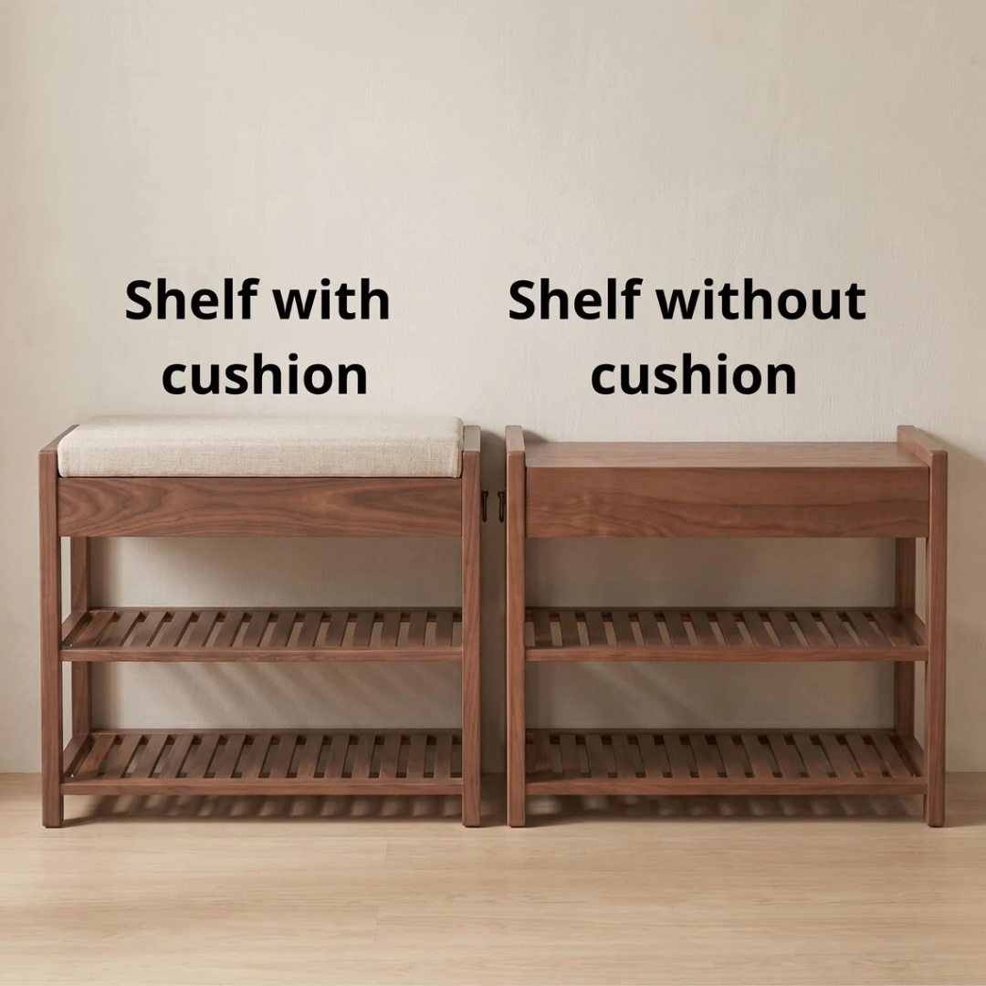 Wood Shoe Bench with Storage Drawer