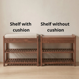 Wood Shoe Bench with Storage Drawer