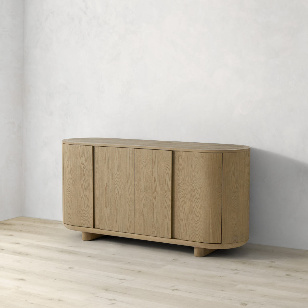 Modern Curved Sideboard Cabinet