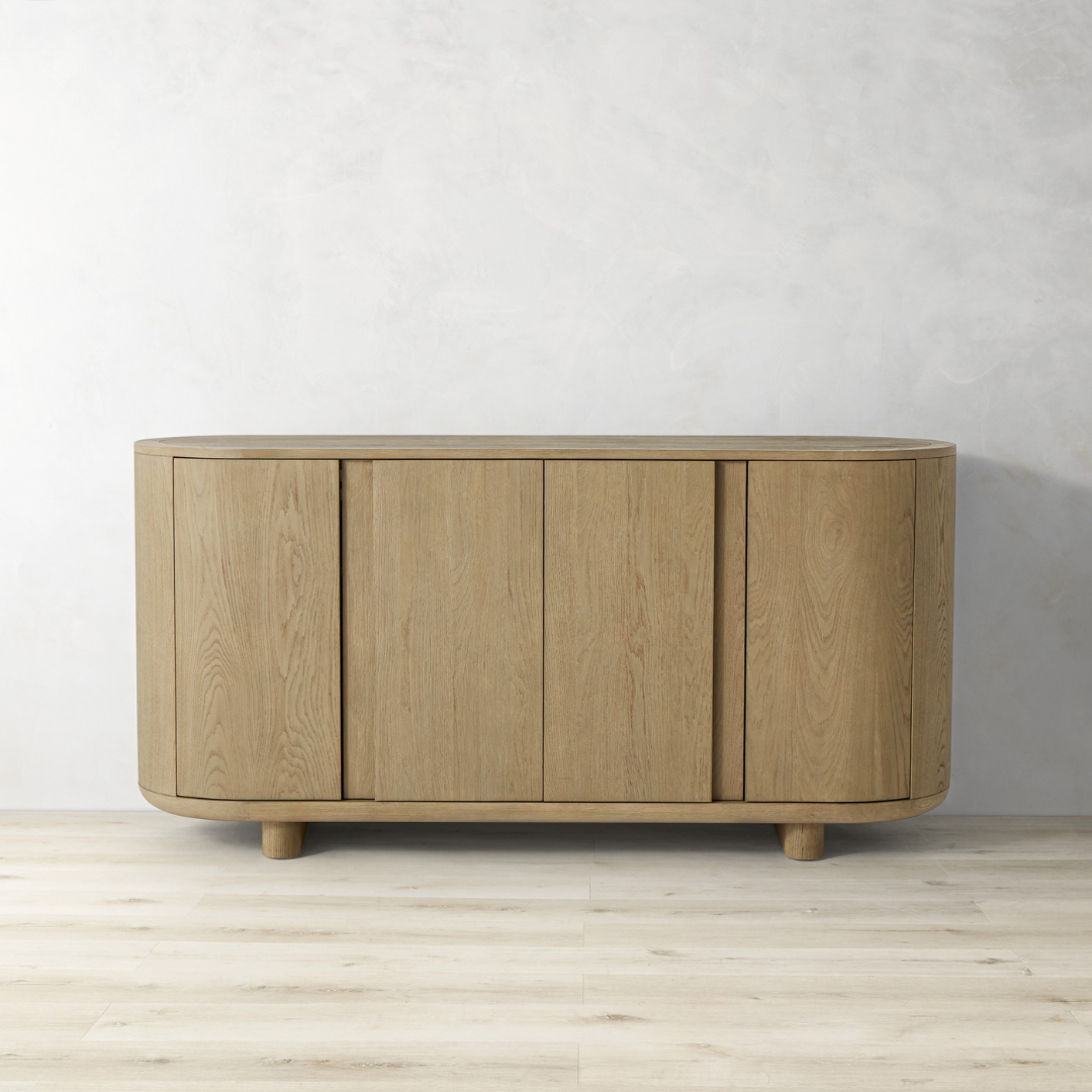 Modern Curved Sideboard Cabinet