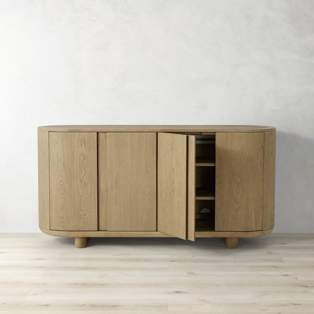 Modern Curved Sideboard Cabinet