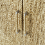Natural rattan 4-Door Sideboard Cabinet