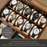 Walnut Watch Display Organizer