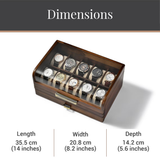 Walnut Watch Display Organizer