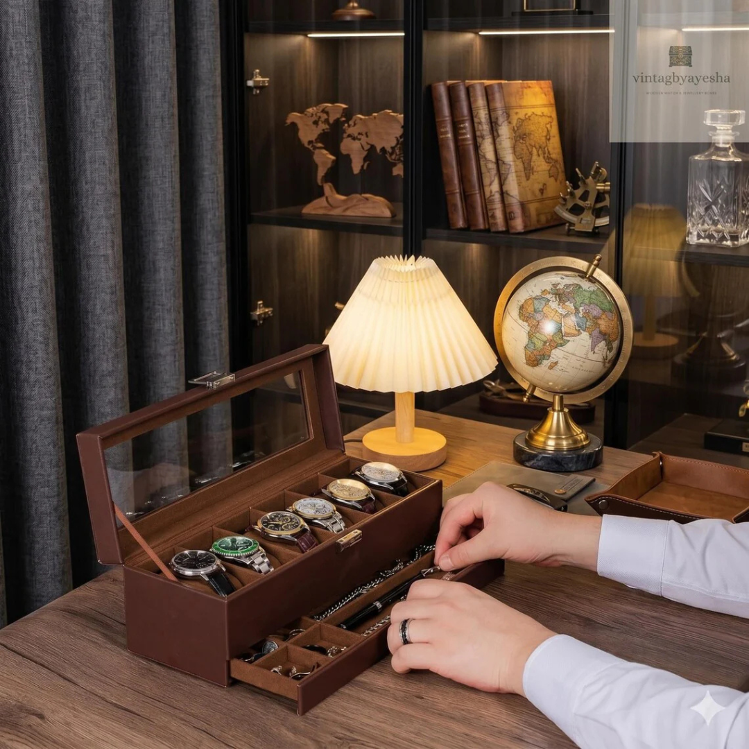 Organizer, 6 Slot Watch Box,