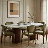 Volgograd Solid Wood & Mable Dining Table Set