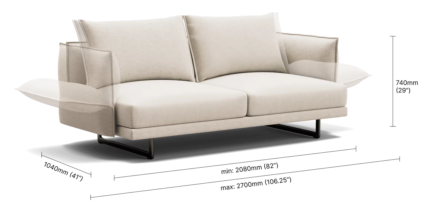 Zaza 2.5 Seater Sofa with Deep Seats