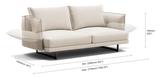 Zaza 2.5 Seater Sofa with Deep Seats