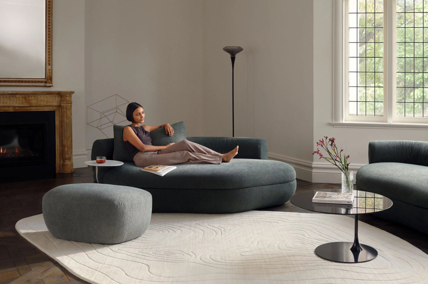 Aura Island Sofa with Large Back