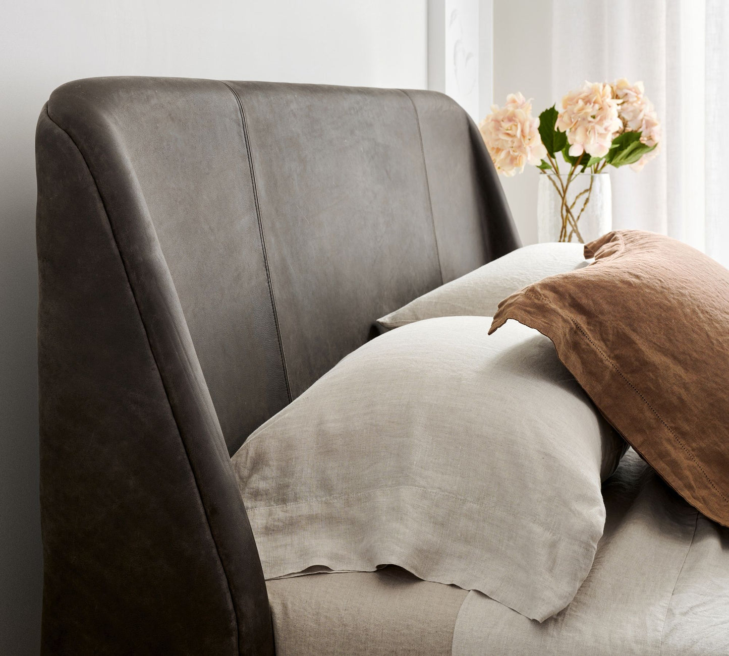 Layton Leather Bed
