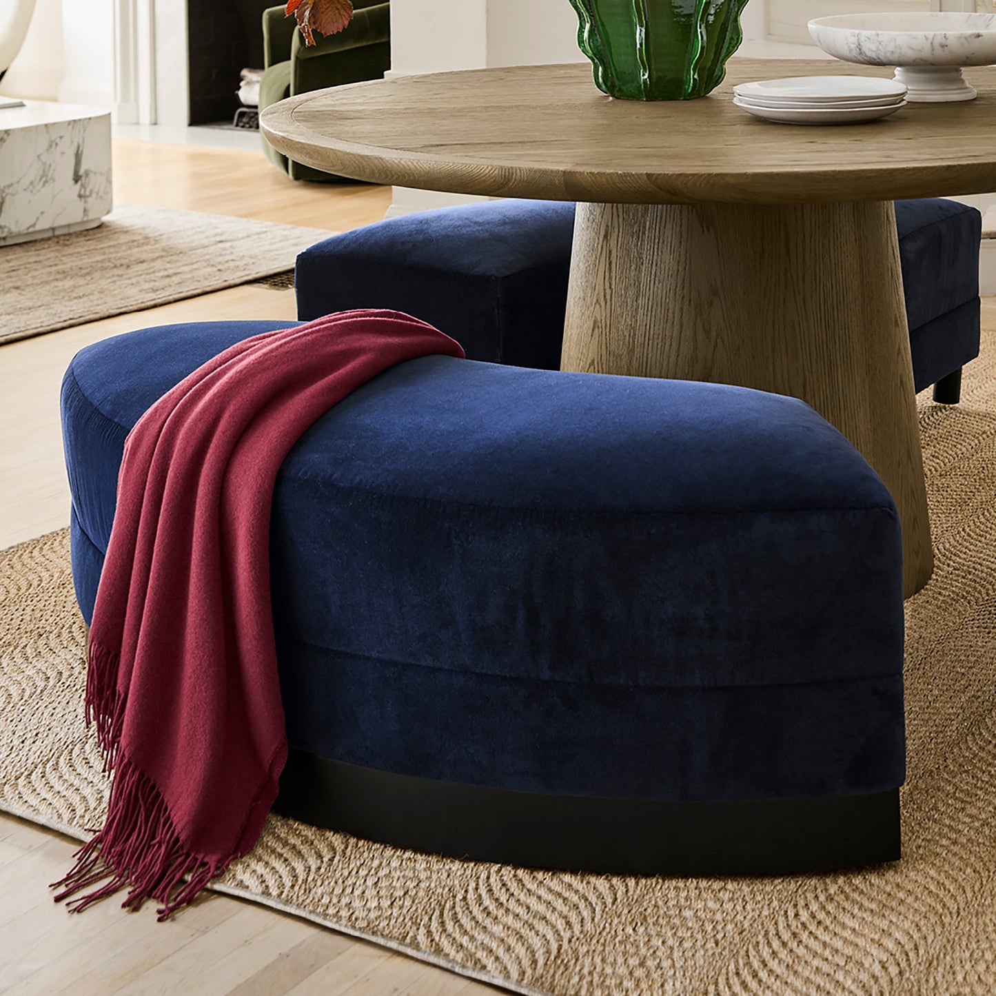 Capri Curved Backless Dining Bench