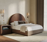 Curved Leather Wall Mounted Headboard